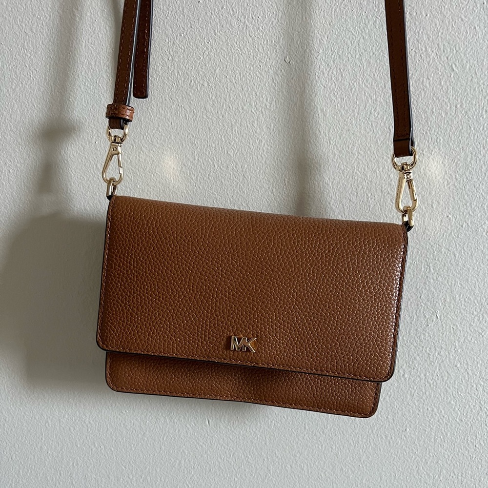 Brown Leather Michael Kors Crossbody Bag